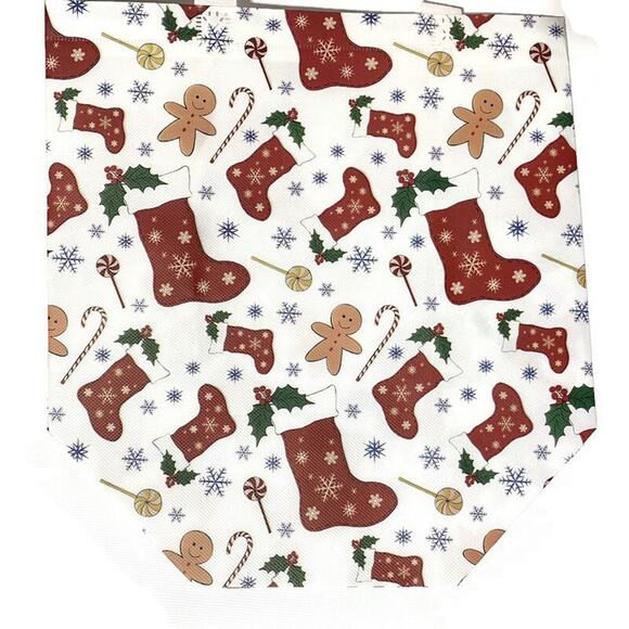 Reusable Christmas Gift Tote Bags with Handles 12.5" x 9.8" x 6.7" Lot of 22 - Picture 6 of 8